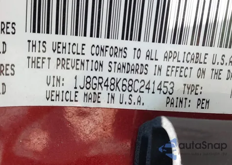 2008 Jeep Grand Cherokee Laredo from USA, damaged, VIN 1J8GR48K68C241453